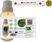 Load image into Gallery viewer, Nativilis Organic Ylang Ylang Essential Oil (Cananga odorata var. genuina)- 100% Natural - 30ml - (GC/MS Tested)