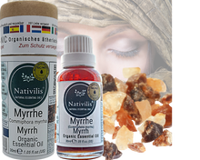 Load image into Gallery viewer, Nativilis Organic Myrrh Essential Oil (Commiphora myrrha) - 100% Natural - 30ml - (GC/MS Tested)