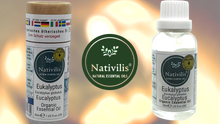 Load image into Gallery viewer, Nativilis Organic Eucalyptus Essential Oil (Eucalyptus globulus) - 100% Natural - 30ml - (GC/MS Tested)