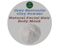 Load image into Gallery viewer, Nativilis Gray (Grey) Bentonite Clay Powder - Natural Facial Hair Body Mask Fine Soft Texture Removing Toxins from the Body Detoxifying Skin Hydrates the Hair and Scalp Copaiba