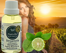 Load image into Gallery viewer, Nativilis Organic Bergamot Essential Oil - (Citrus bergamia) - 100% Natural - 30ml - (GC/MS Tested)