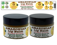 Load image into Gallery viewer, Nativilis AMAZONIAN LIP BALM DOUBLE ACTION FORMULA WITH PRACAXI SEED OIL (Pentaclethra macroloba) + BACURI BUTTER (Platonia insignis) Moisturises Dry Lips and Heals Chapped Lips - Toned Lips - Copaiba