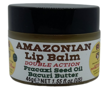 Load image into Gallery viewer, Nativilis AMAZONIAN LIP BALM DOUBLE ACTION FORMULA WITH PRACAXI SEED OIL (Pentaclethra macroloba) + BACURI BUTTER (Platonia insignis) Moisturises Dry Lips and Heals Chapped Lips - Toned Lips - Copaiba