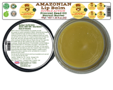 Load image into Gallery viewer, Nativilis AMAZONIAN LIP BALM DOUBLE ACTION FORMULA WITH PRACAXI SEED OIL (Pentaclethra macroloba) + BACURI BUTTER (Platonia insignis) Moisturises Dry Lips and Heals Chapped Lips - Toned Lips - Copaiba