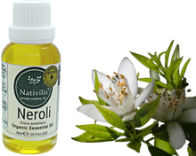 Load image into Gallery viewer, Nativilis Organic Neroli Essential Oil (Citrus aurantium) - 100% Natural - 30ml - (GC/MS Tested)