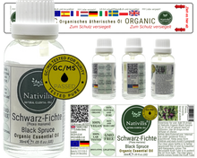 Load image into Gallery viewer, Nativilis Organic Black Spruce Essential Oil (Picea mariana) - 100% Natural - 30ml - (GC/MS Tested)
