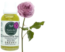 Load image into Gallery viewer, Nativilis Organic Rose Otto Essential Oil Blend 5% (Rosa damascena/Argania spinosa) - 100% Natural - 30ml - (GC/MS Tested)