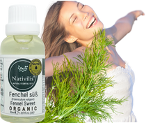 Load image into Gallery viewer, Nativilis Organic Fennel Sweet Essential Oil (Foeniculum vulgare) - 100% Natural - 30ml - (GC/MS Tested)
