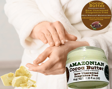Load image into Gallery viewer, Nativilis Amazonian Cocoa Butter Raw Unscented Fragrance Free (Theobroma cacao) Skin Natural Moisturizer Replenishing skin's moisture protecting your skin improving elasticity – Copaiba properties