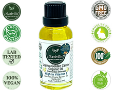 Load image into Gallery viewer, Nativilis Organic Jojoba Golden Carrier Oil (Simmondsia chinensis) Hair, Face & Skin Natural Cold Pressed - Humectant Ingredient - Non-comedogenic Acne-Prone Cleanser Moisturizer Antioxidant – Copaiba