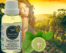 Load image into Gallery viewer, Nativilis Organic Bergamot Essential Oil - (Citrus bergamia) - 100% Natural - 30ml - (GC/MS Tested)