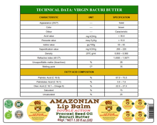 Load image into Gallery viewer, Nativilis AMAZONIAN LIP BALM DOUBLE ACTION FORMULA WITH PRACAXI SEED OIL (Pentaclethra macroloba) + BACURI BUTTER (Platonia insignis) Moisturises Dry Lips and Heals Chapped Lips - Toned Lips - Copaiba