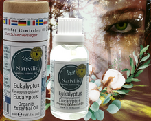 Load image into Gallery viewer, Nativilis Organic Eucalyptus Essential Oil (Eucalyptus globulus) - 100% Natural - 30ml - (GC/MS Tested)