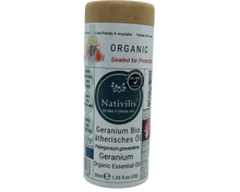 Load image into Gallery viewer, Nativilis Organic Geranium Essential Oil (Pelargonium graveolens) - 100% Natural - 30ml - (GC/MS Tested)