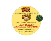 Load image into Gallery viewer, Nativilis AMAZONIAN LIP BALM DOUBLE ACTION FORMULA WITH PRACAXI SEED OIL (Pentaclethra macroloba) + BACURI BUTTER (Platonia insignis) Moisturises Dry Lips and Heals Chapped Lips - Toned Lips - Copaiba