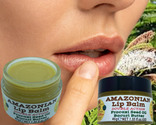 Load image into Gallery viewer, Nativilis AMAZONIAN LIP BALM DOUBLE ACTION FORMULA WITH PRACAXI SEED OIL (Pentaclethra macroloba) + BACURI BUTTER (Platonia insignis) Moisturises Dry Lips and Heals Chapped Lips - Toned Lips - Copaiba