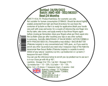 Load image into Gallery viewer, Nativilis AMAZONIAN LIP BALM DOUBLE ACTION FORMULA WITH PRACAXI SEED OIL (Pentaclethra macroloba) + BACURI BUTTER (Platonia insignis) Moisturises Dry Lips and Heals Chapped Lips - Toned Lips - Copaiba