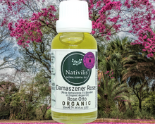 Load image into Gallery viewer, Nativilis Organic Rose Otto Essential Oil Blend 5% (Rosa damascena/Argania spinosa) - 100% Natural - 30ml - (GC/MS Tested)
