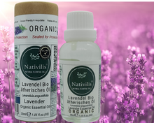 Load image into Gallery viewer, Nativilis Organic Lavender Essential Oil (Lavandula angustifolia) - 100% Natural - 30ml - (GC/MS Tested)