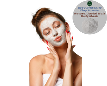 Load image into Gallery viewer, Nativilis Gray (Grey) Bentonite Clay Powder - Natural Facial Hair Body Mask Fine Soft Texture Removing Toxins from the Body Detoxifying Skin Hydrates the Hair and Scalp Copaiba