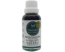 Load image into Gallery viewer, Nativilis Organic German Blue Chamomile Essential Oil (Matricaria recutita) - 100% Natural - 30ml - (GC/MS Tested)