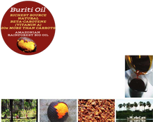 Load image into Gallery viewer, Nativilis Amazonian Buriti Oils (Mauritia flexuosa) Moriche – Aguaje – Richest source Beta-Carotene Vitamin A 20X More than Carrots – emollient rebuild moisturize re-hydrate skin cells - Copaiba