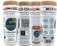 Load image into Gallery viewer, Nativilis Organic Cedarwood Essential Oil (Cedrus atlantica) - 100% Natural - 30ml - (GC/MS Tested)