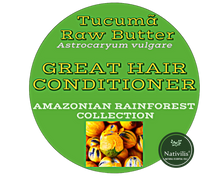 Load image into Gallery viewer, Nativilis Amazonian Raw TUCUMA BUTTER (Astrocaryum vulgare) – GREAT HAIR CONDITIONER - HIGH CONCENTRATION VITAMIN-A BETA-CAROTENE - SKIN and Hair Care - nourishing, moisturizing, antioxidant - Copaiba