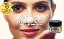 Load image into Gallery viewer, Nativilis AMAZONIAN LIP BALM DOUBLE ACTION FORMULA WITH PRACAXI SEED OIL (Pentaclethra macroloba) + BACURI BUTTER (Platonia insignis) Moisturises Dry Lips and Heals Chapped Lips - Toned Lips - Copaiba