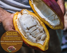 Load image into Gallery viewer, Nativilis Amazonian Cocoa Butter Raw Unscented Fragrance Free (Theobroma cacao) Skin Natural Moisturizer Replenishing skin's moisture protecting your skin improving elasticity – Copaiba properties