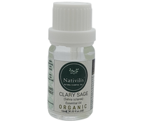 Load image into Gallery viewer, Nativilis Organic Clary Sage Essential Oil (Salvia sclarea) - 100% Natural - 10ml - (GC/MS Tested)