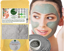Load image into Gallery viewer, Nativilis Gray (Grey) Bentonite Clay Powder - Natural Facial Hair Body Mask Fine Soft Texture Removing Toxins from the Body Detoxifying Skin Hydrates the Hair and Scalp Copaiba