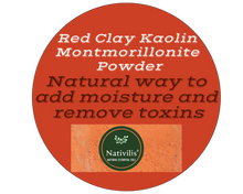 Load image into Gallery viewer, Nativilis Red Clay Kaolin Montmorillonite Powder - Natural Facial Hair Body Mask Mitigate redness removes dead skin cells blackheads cleanser for acne-prone, oily, and problem skin - Copaiba