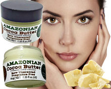 Load image into Gallery viewer, Nativilis Amazonian Cocoa Butter Raw Unscented Fragrance Free (Theobroma cacao) Skin Natural Moisturizer Replenishing skin's moisture protecting your skin improving elasticity – Copaiba properties