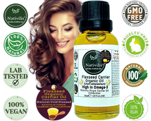 Load image into Gallery viewer, Nativilis Organic Flaxseed Carrier Oil (Linum usitatissimum) - linseed oil - Hair, Face & Skin