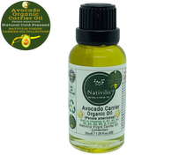 Load image into Gallery viewer, Nativilis Organic Avocado Carrier Oil (Persea americana) Hair, Face & Skin - Natural Cold Pressed - Rich in vitamins A, B1, B2, B3, B5, B6, B8, B9, D, E and K - Moisturizes Dry Skin – Copaiba
