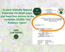 Load image into Gallery viewer, Nativilis Organic Clary Sage Essential Oil (Salvia sclarea) - 100% Natural - 30ml - (GC/MS Tested)