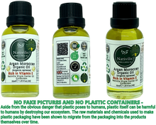 Load image into Gallery viewer, Nativilis Organic Argan Oil Moroccan (Argania spinosa) Hair, Face & Skin - Natural Cold Pressed Carrier Oil - Pure & Natural, Anti-Ageing, Antioxidant, Vegan, No GMO - Rich in Vitamin E – Copaiba