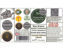 Load image into Gallery viewer, Nativilis Brazilian Frankincense - AMAZONIAN BREU BRANCO NATURAL INCENSE RESIN CHUNKS - Protium heptaphyllum - Shamanic traditional healing practices accompanying prayer - sacred purposes - Ayahuasca ceremony practitioners - Copaiba