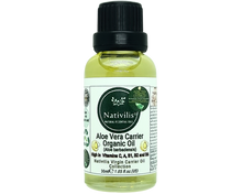 Load image into Gallery viewer, Nativilis Organic Aloe Vera Carrier Oil (Aloe barbadensis) True Aloe - Hair, Face & Skin Natural Cold Pressed – For Aromatherapy Massage – Soothes Moisturizes Skin – Hair Improving Growth - Copaiba