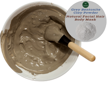 Load image into Gallery viewer, Nativilis Gray (Grey) Bentonite Clay Powder - Natural Facial Hair Body Mask Fine Soft Texture Removing Toxins from the Body Detoxifying Skin Hydrates the Hair and Scalp Copaiba