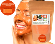 Load image into Gallery viewer, Nativilis Red Clay Kaolin Montmorillonite Powder - Natural Facial Hair Body Mask Mitigate redness removes dead skin cells blackheads cleanser for acne-prone, oily, and problem skin - Copaiba
