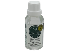 Load image into Gallery viewer, Nativilis Organic Tea Tree Essential Oil (Melaleuca alternifolia) - 100% Natural - 30ml - (GC/MS Tested)