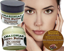 Load image into Gallery viewer, Nativilis Amazonian Cocoa Butter Raw Unscented Fragrance Free (Theobroma cacao) Skin Natural Moisturizer Replenishing skin's moisture protecting your skin improving elasticity – Copaiba properties