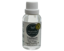 Load image into Gallery viewer, Nativilis Organic Tea Tree Essential Oil (Melaleuca alternifolia) - 100% Natural - 30ml - (GC/MS Tested)
