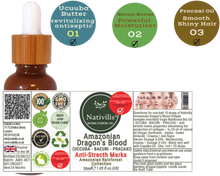 Load image into Gallery viewer, Nativilis Amazonian Dragon’s Blood (trilipid complex enriched) Virgin Rainforest Bio Oil - UCUUBA - BACURI – PRACAXI – anti-stretch marks properties stimulating the production of collagen - Copaiba