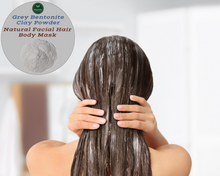 Load image into Gallery viewer, Nativilis Gray (Grey) Bentonite Clay Powder - Natural Facial Hair Body Mask Fine Soft Texture Removing Toxins from the Body Detoxifying Skin Hydrates the Hair and Scalp Copaiba