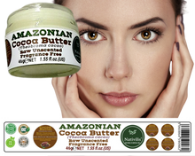 Load image into Gallery viewer, Nativilis Amazonian Cocoa Butter Raw Unscented Fragrance Free (Theobroma cacao) Skin Natural Moisturizer Replenishing skin's moisture protecting your skin improving elasticity – Copaiba properties