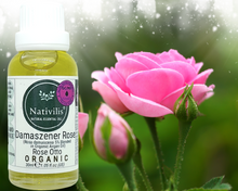 Load image into Gallery viewer, Nativilis Organic Rose Otto Essential Oil Blend 5% (Rosa damascena/Argania spinosa) - 100% Natural - 30ml - (GC/MS Tested)