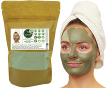 Load image into Gallery viewer, Nativilis Amazonian Green Montmorillonite Powder Clay - Natural Facial Hair Body Mask – oily and acne-prone skin restoring balance skin PH levels – Best known most used - Copaiba benefits